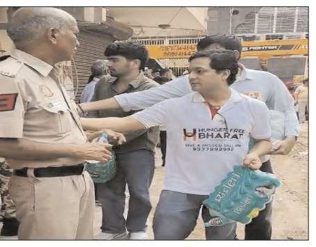 Water bottles for Satya Niketan students