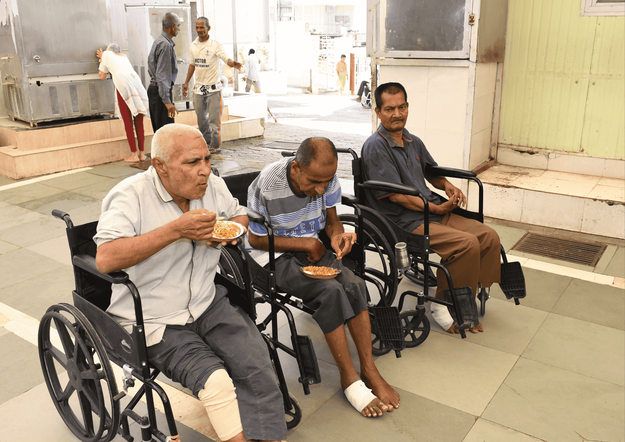 Food distribution drive for specially-abled residents