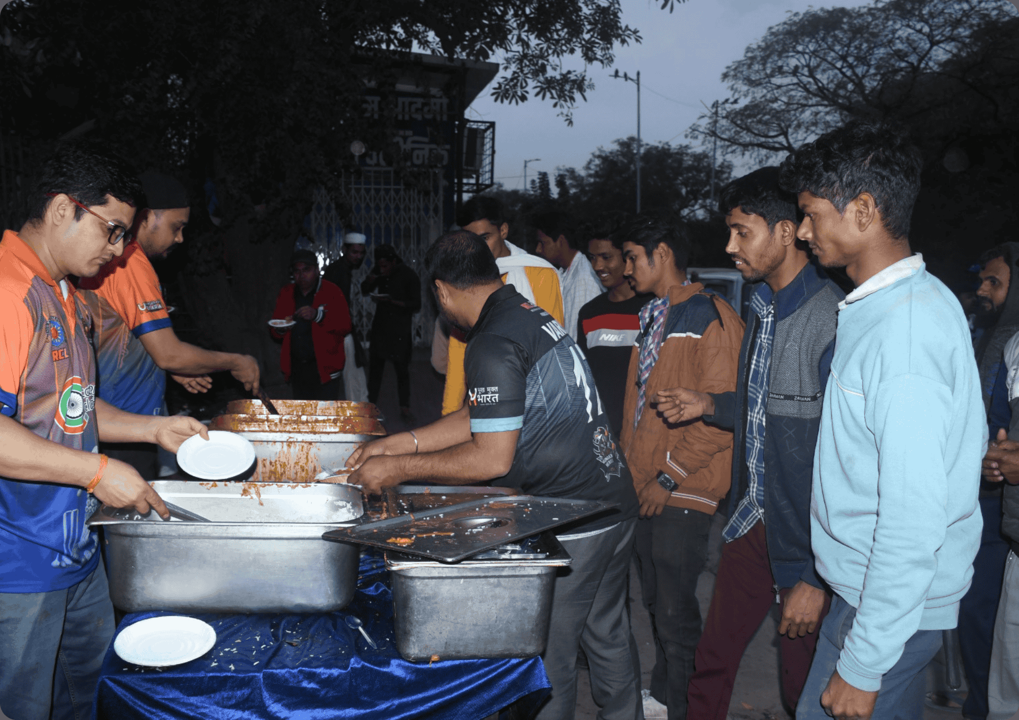 Children with flutes and peacock feathers — Janmashtami at Shastri Park